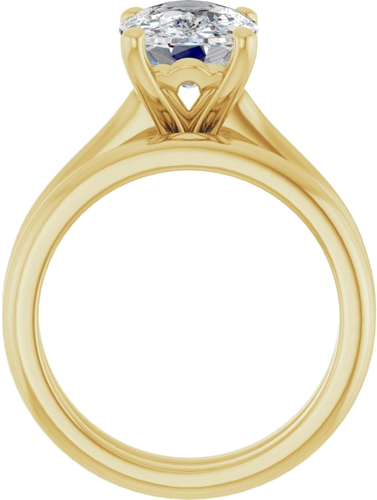 Sužadėtuvių Žiedas 14k yellow gold Elongated Cushion 10mm x 8mm (7)