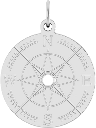 Sterling Silver 1.5 mm Round Compass Pendant Mounting (1)
