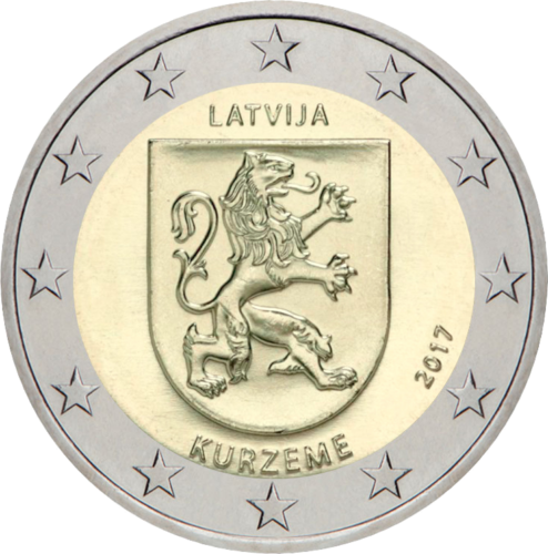 2017 Latvija Kuršas 2 eurų moneta (1)