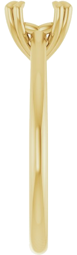 Sužadėtuvių Žiedas „Solitaire“ 585 Geltonojo Aukso Cushion 6mm (4)