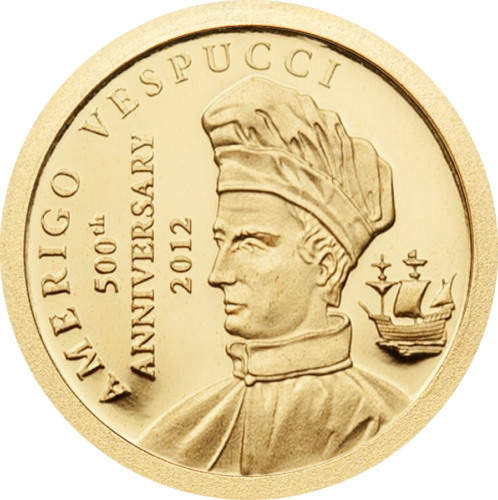 2012 Cook Islands Amerigo Vespucci 1 dollar gold coin (1)