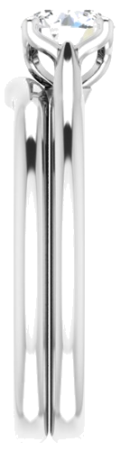 Sužadėtuvių Žiedas „Solitaire“ 585 Baltojo Aukso Round 5.5mm (9)