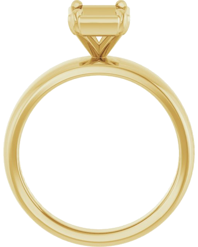 Sužadėtuvių Žiedas „Claw-Prong Solitaire Bezel-Style“ 14k yellow gold Emerald 7.5mm x 5.5mm (2)