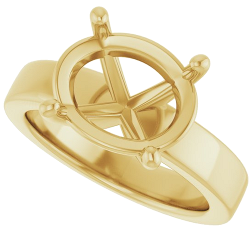 Sužadėtuvių Žiedas 14k yellow gold Oval 12mm x 10mm (5)