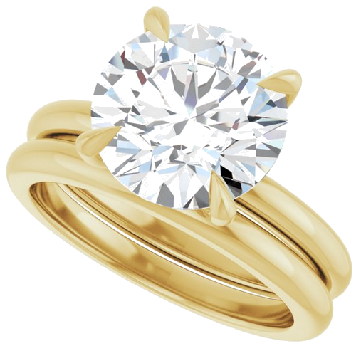 Sužadėtuvių Žiedas „Claw-Prong“ 14k yellow gold Round 10mm (10)