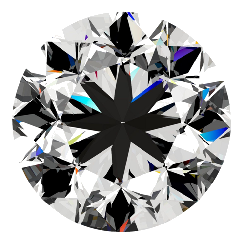 0.5 carat F-VVS1 GD cut Natūralus Round Deimantas (1)