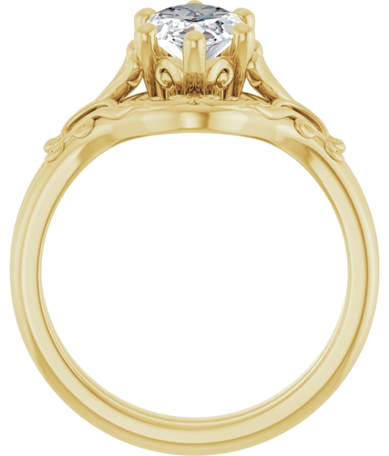Sužadėtuvių Žiedas „Solitaire“ 14k yellow gold Marquise 12mm x 6mm (7)