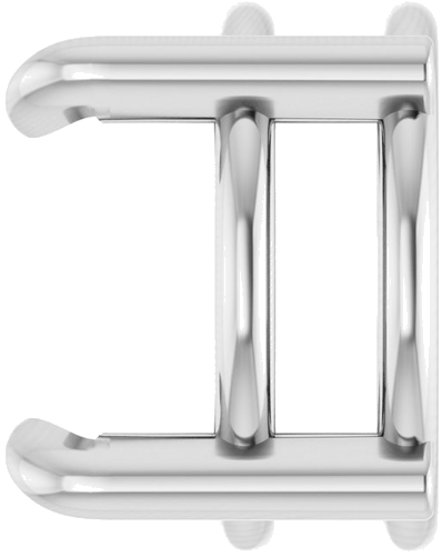 Pakabukas „Solitaire Slide“ 585 Baltojo Aukso Round 8mm (3)