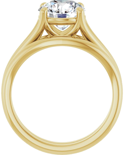 Sužadėtuvių Žiedas „Solitaire“ 14k yellow gold Round 8.2mm (7)