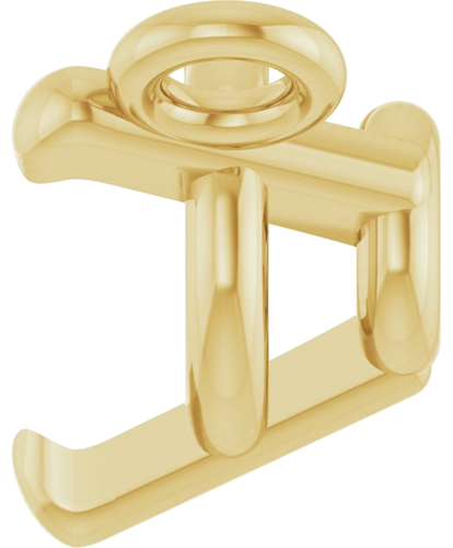 14K Yellow 4 mm Round 3-Prong Necklace Center (3)