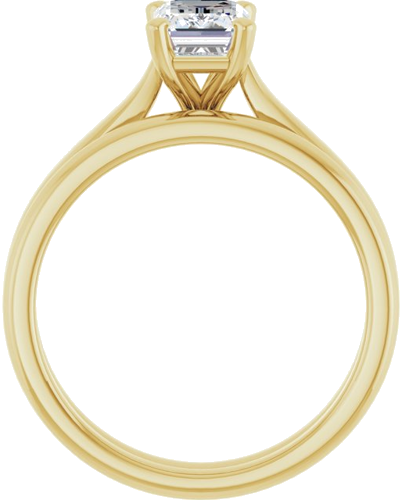 Sužadėtuvių Žiedas „Solitaire“ 585 Geltonojo Aukso Emerald 7mm x 5mm (7)