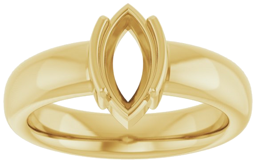 Sužadėtuvių Žiedas „Half-Bezel Solitaire“ 14k yellow gold Marquise 10mm x 5mm (3)
