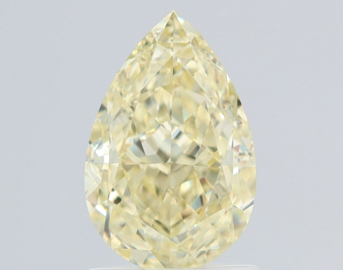 1.51 carat Fancy Light Yellow-VS1 Natūralus Pear Deimantas (1)