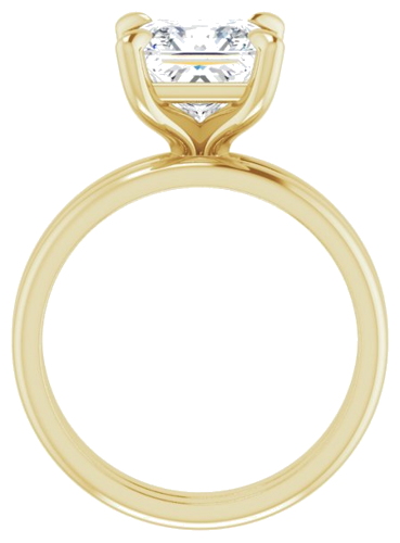 Sužadėtuvių Žiedas „Solitaire“ 585 Geltonojo Aukso Square 7.5mm (7)