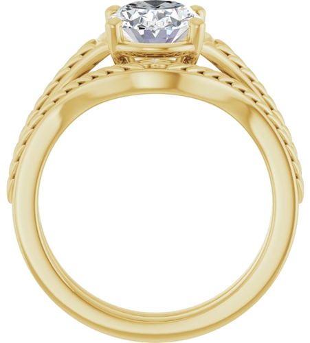Sužadėtuvių Žiedas „Solitaire“ 14k yellow gold Oval 9mm x 7mm (7)