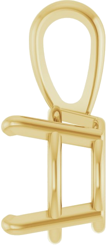 14K Yellow 8.5 mm Round 4-Prong Pendant Mounting (3)