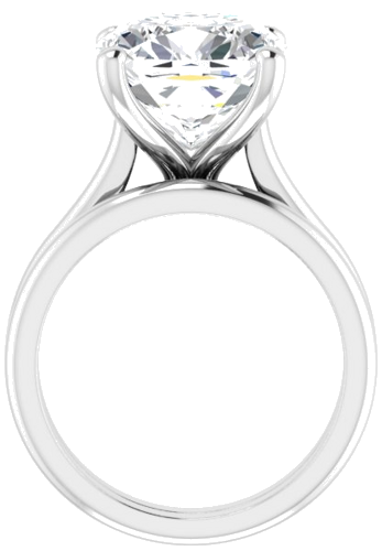 Platinum 11 mm Cushion Solitaire Engagement Ring Mounting (7)