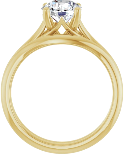 Sužadėtuvių Žiedas „Solitaire“ 10k yellow gold Round 7mm (7)