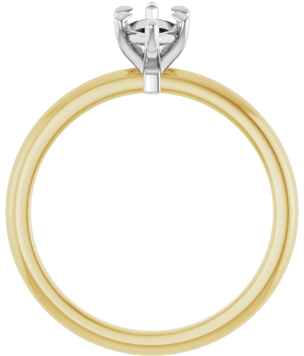 Sužadėtuvių Žiedas „Claw-Prong“ 14k yellow/white gold Marquise 9mm x 4.5mm (2)