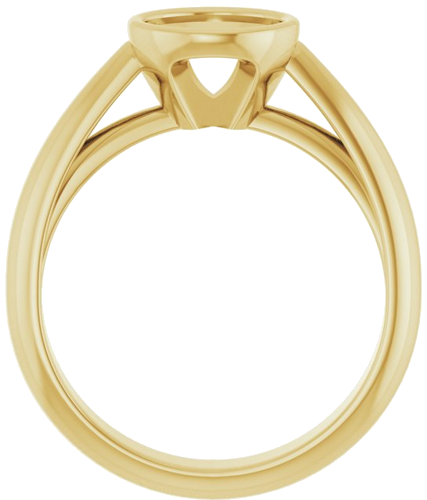 Sužadėtuvių Žiedas „Bezel-Set Solitaire“ 14k yellow gold Round 7mm (2)