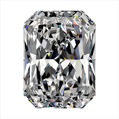 0.4 carat F-VVS2 Natūralus Radiant Deimantas (1)