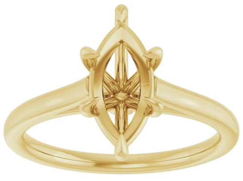 Sužadėtuvių Žiedas „Claw-Pong“ 14k yellow gold Marquise 11mm x 5.5mm (3)
