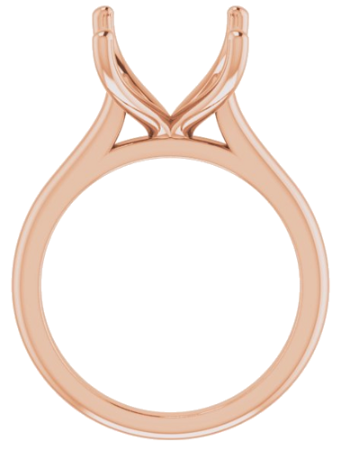 Sužadėtuvių Žiedas „Accented“ 14k rose gold Emerald 12mm x 10mm (2)