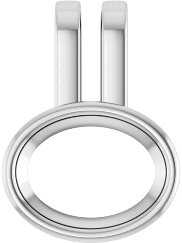 Pakabukas „Bezel-Set Solitaire“ 925 Sidabro Oval 8mm x 6mm (1)