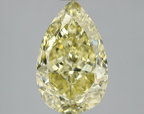 2.01 carat Fancy Yellow-VS1 Natūralus Pear Deimantas (1)