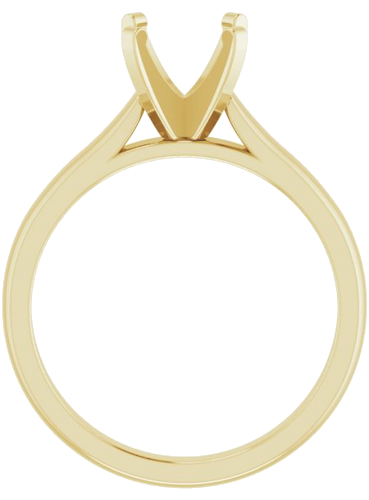 14K Yellow 7.5 mm Round Solitaire Engagement Ring Mounting (1)