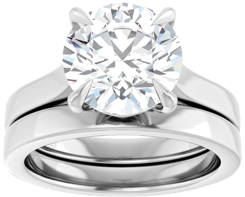 Sužadėtuvių Žiedas „Claw-Prong“ 14k white gold Round 9.4mm (8)