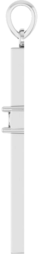 Pakabukas „Birthstone Cross“ 14k white gold Round 3mm (3)