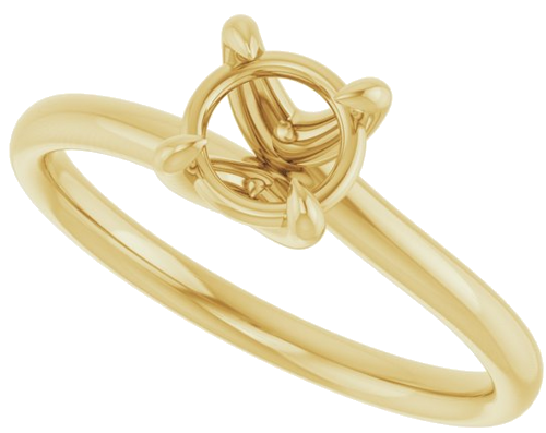 Sužadėtuvių Žiedas „Solitaire“ 14k yellow gold Round 5.8mm (5)