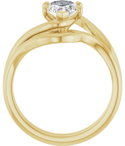 Sužadėtuvių Žiedas „Bypass“ 14k yellow gold Marquise 12mm x 6mm (7)