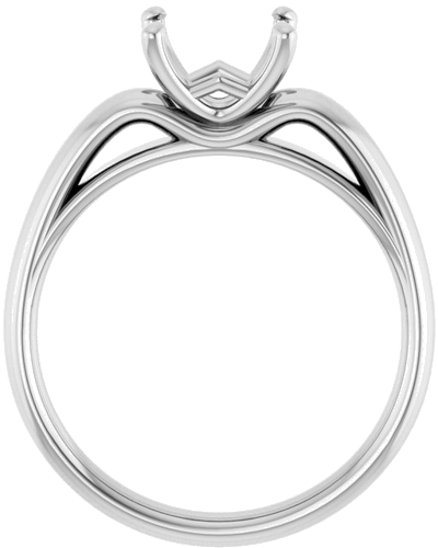 Sužadėtuvių Žiedas 14k white gold Oval 9mm x 7mm (2)