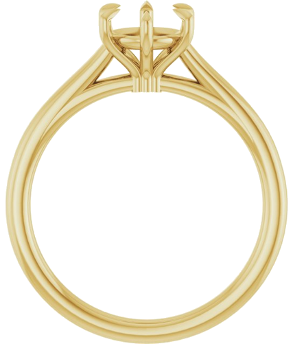 Sužadėtuvių Žiedas „Claw-Pong“ 14k yellow gold Round 6.5mm (2)