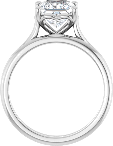 Sužadėtuvių Žiedas „Solitaire“ 14k white gold Square 6.5mm (7)