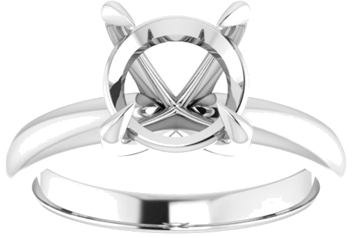 Sužadėtuvių Žiedas „Claw-Prong Solitaire“ 10k white gold Round 8.8mm (3)