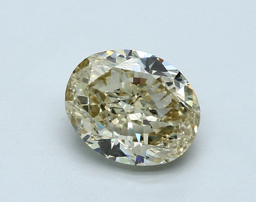 3.04 carat Fancy Light Brownish Yellow-SI1 Natūralus Oval Deimantas (1)