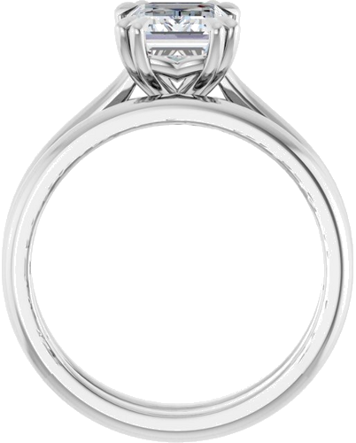 Sužadėtuvių Žiedas „Solitaire“ 585 Baltojo Aukso Emerald 8mm x 6mm (7)