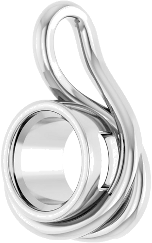 Pakabukas „Bezel-Set Solitaire Freeform“ 925 Sidabro Round 8mm (2)