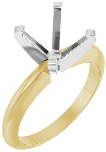 Sužadėtuvių Žiedas „Solitaire“ 14k yellow/white gold Round 9mm (1)