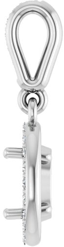 Pakabukas „Accented Halo-Style“ 14k white gold Oval 7mm x 5mm (3)