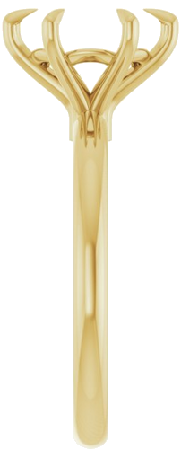 Sužadėtuvių Žiedas „Solitaire“ 14k yellow gold Round 9mm (4)