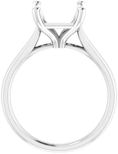 Sužadėtuvių Žiedas „Solitaire“ 585 Baltojo Aukso Square 8mm (2)