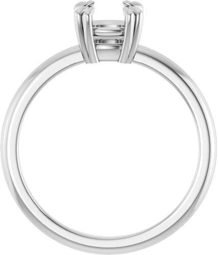 Sužadėtuvių Žiedas „Double Claw-Prong Solitaire“ 10k white gold Cushion 6mm (2)