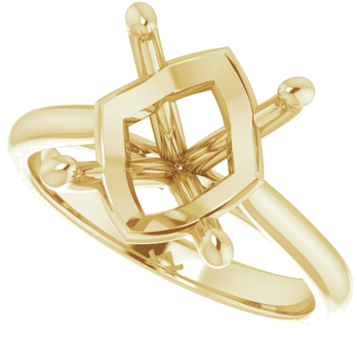 14K Yellow 12x10 mm Oval Solitaire Engagement Ring Mounting (5)