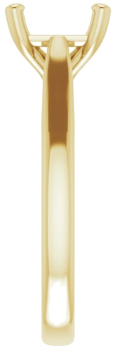 14K Yellow 6.5 mm Square Engagement Ring Mounting (4)