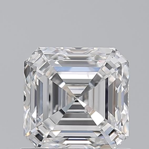 1.04 carat F-SI1 Natūralus Asscher Deimantas (1)