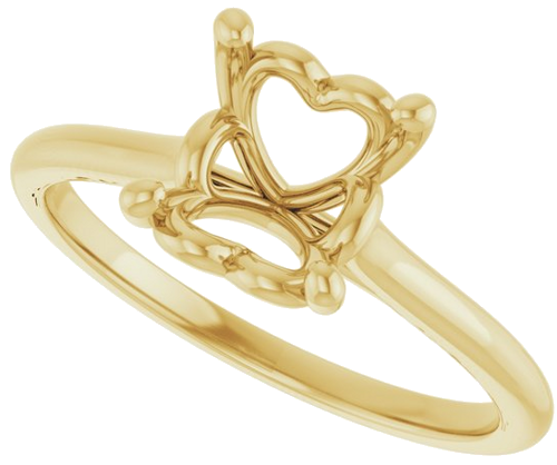 Sužadėtuvių Žiedas „Solitaire“ 14k yellow gold Cushion 7mm (5)